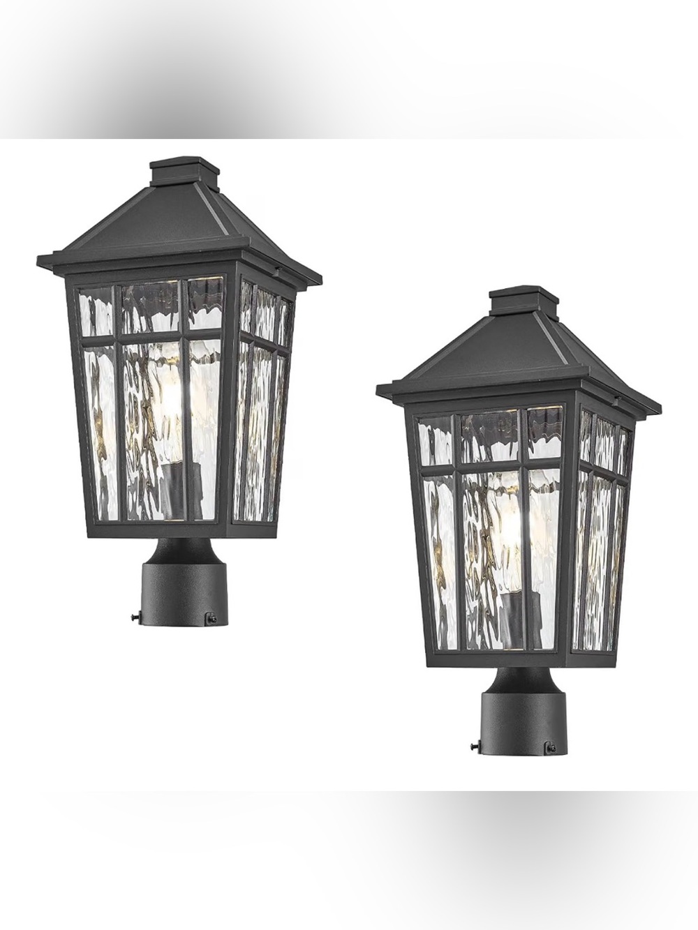 Naxttii | Outdoor Post Light Fixtures 13.6 in black